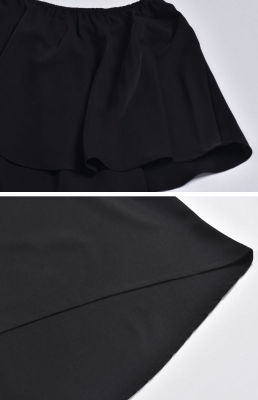 Off-Shoulder Flounce Cuff Dress – Boho Loose Fit Summer Style