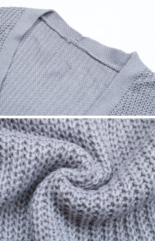 Leopard Knit Open Front Cardigan for Women