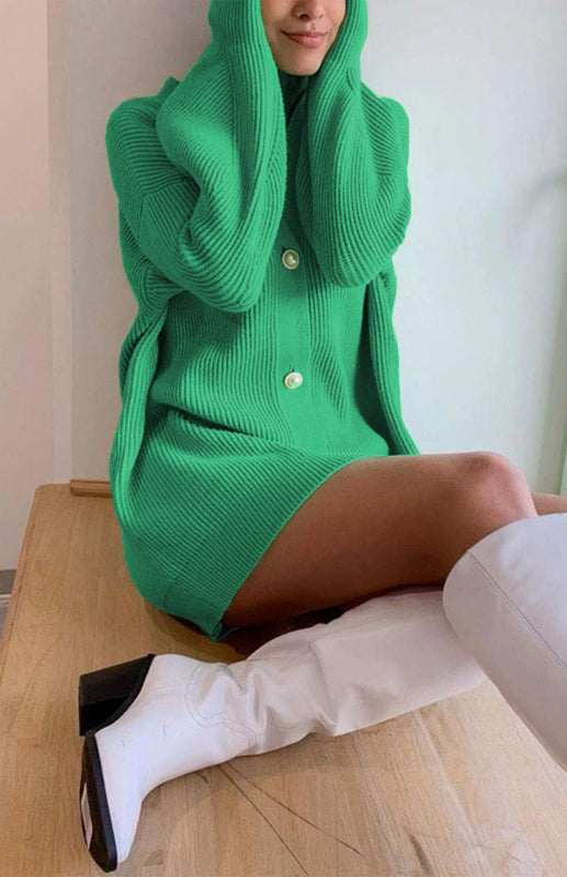 Candy Color Loose Knit V-Neck Cardigan