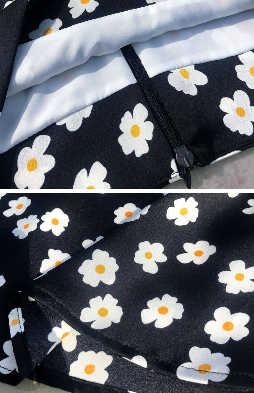 Floral High Waist Satin Skirt – Smiling Maria