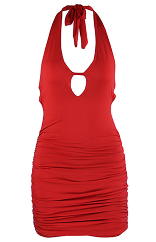 Women's Halter Backless Bodycon Party Dress