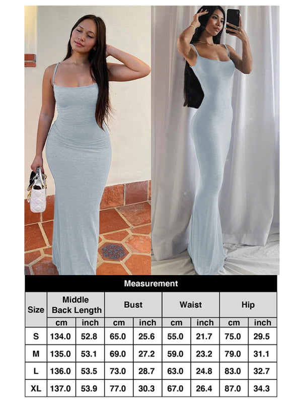 Slim Sleeveless High Waist Knit Midi Dress – Spring Casual Style