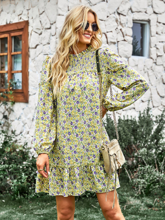 Women's Floral Waist-Defining Holiday Dress