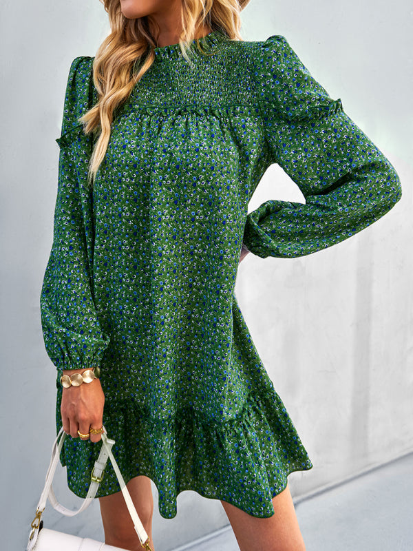 Women's Floral Waist-Defining Holiday Dress