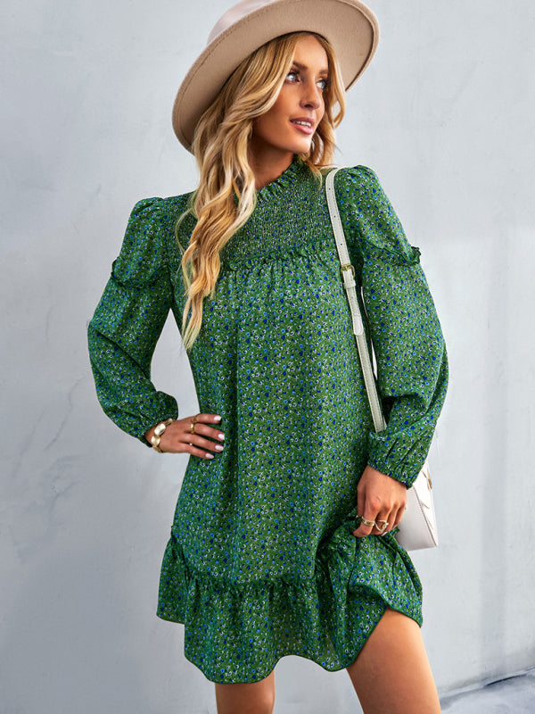 Women's Floral Waist-Defining Holiday Dress