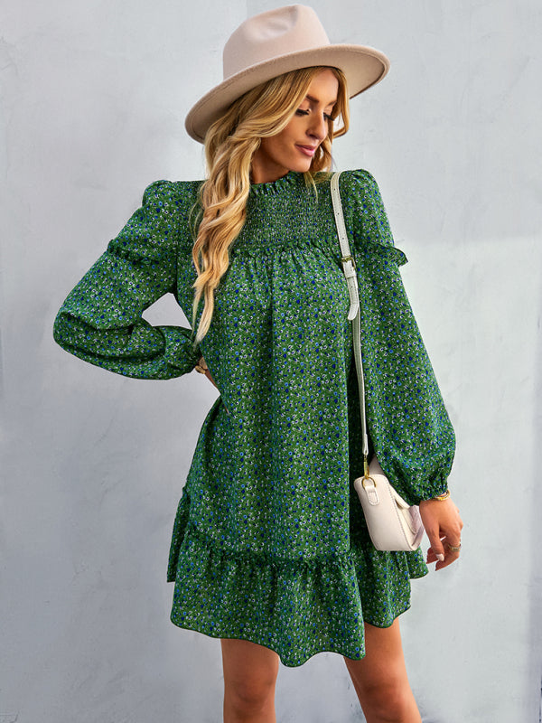 Women's Floral Waist-Defining Holiday Dress