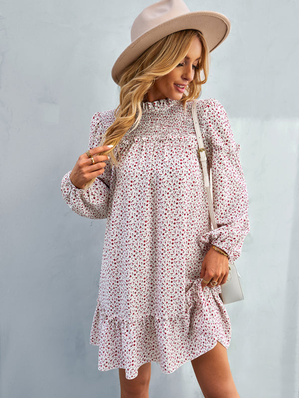 Women's Floral Waist-Defining Holiday Dress