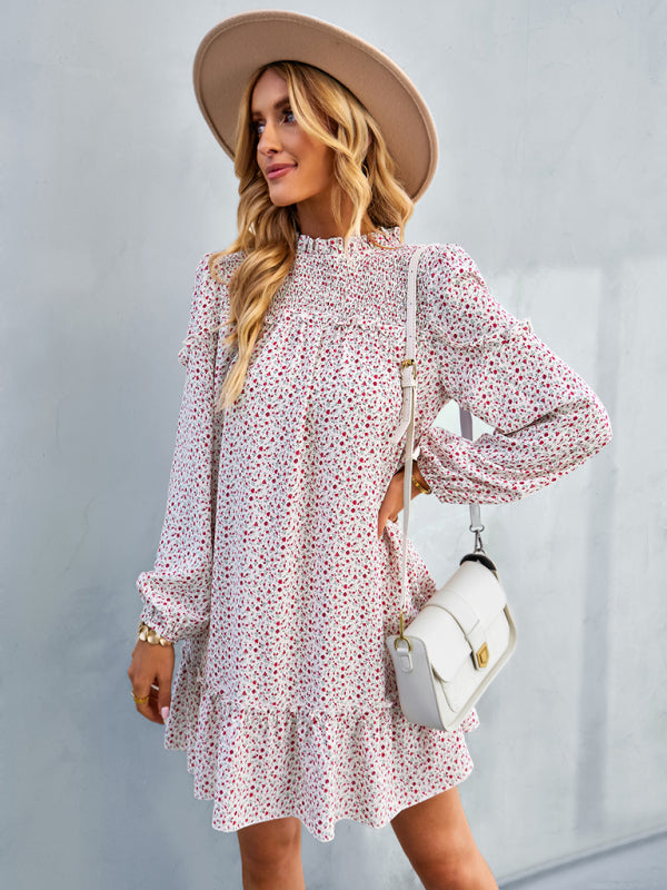 Women's Floral Waist-Defining Holiday Dress