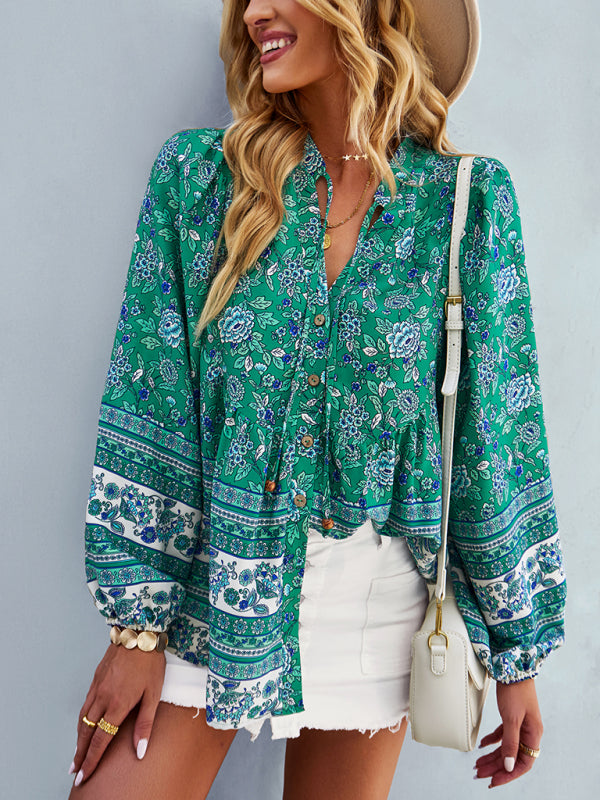 Boho bluzka z długim rękawem – Smiling Maria