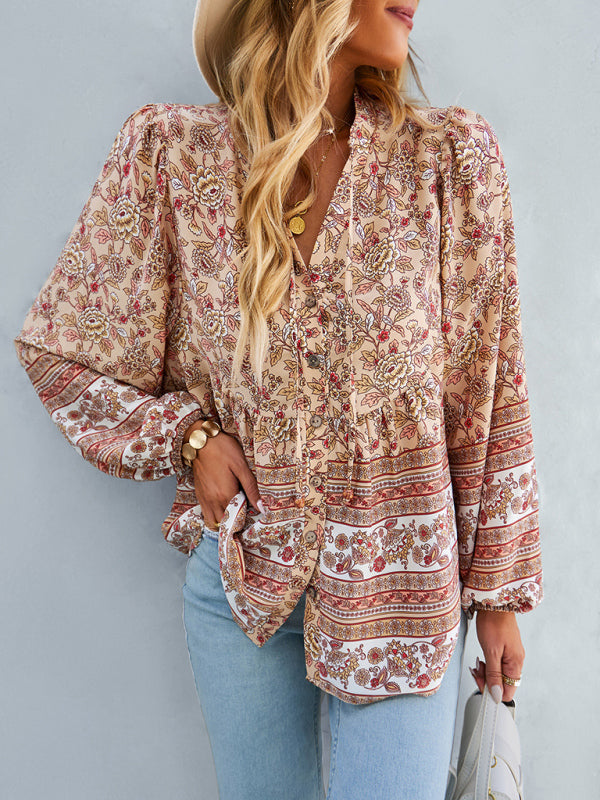 Boho bluzka z długim rękawem – Smiling Maria