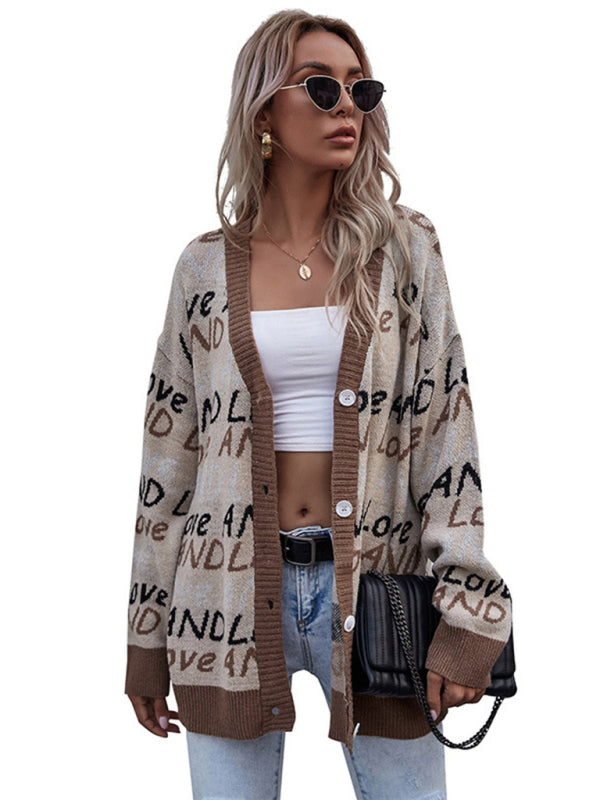 Women's Street Style Long Sleeve Sweater Coat