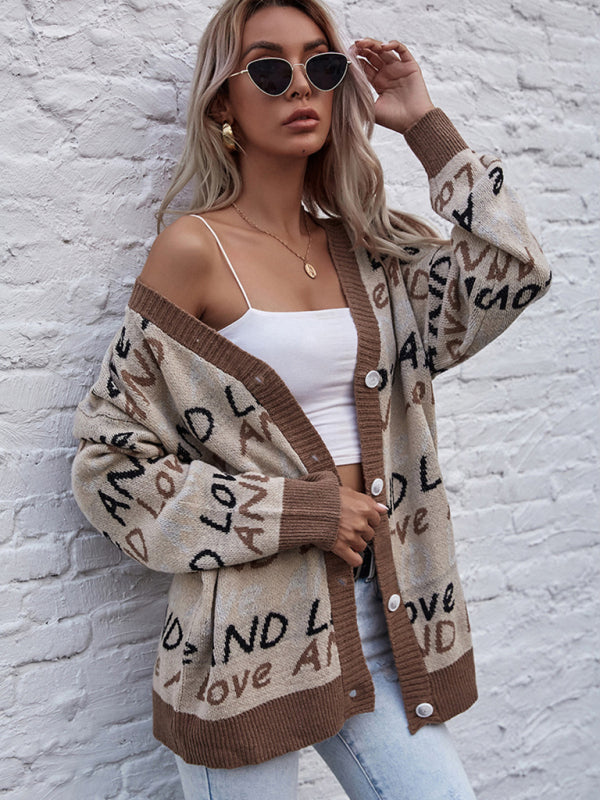 Women's Street Style Long Sleeve Sweater Coat