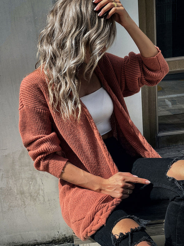 Twist Knit Long Sleeve Cardigan