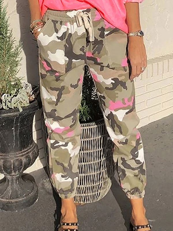 Mid Waist Camouflage Knit Pants – Smiling Maria