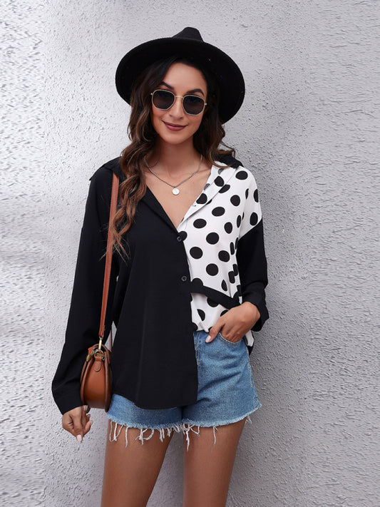 Women's Checkerboard Mosaic Long Sleeve Shirt