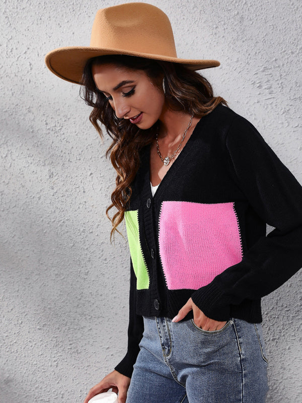 Kontrastisaumainen neulejakku