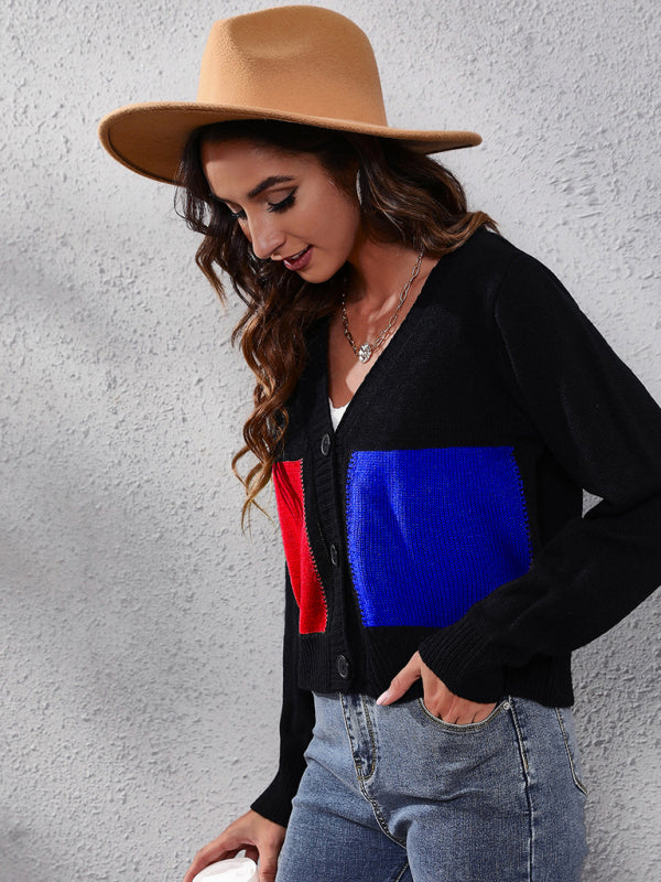 Kontrastisaumainen neulejakku