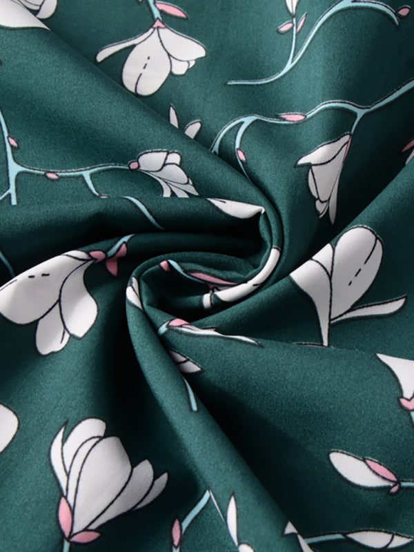 Women's Bohemian Beach Dress Chiffon Print Swing Dress