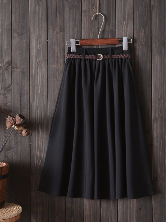 Saia de Malha Cintura Alta em A