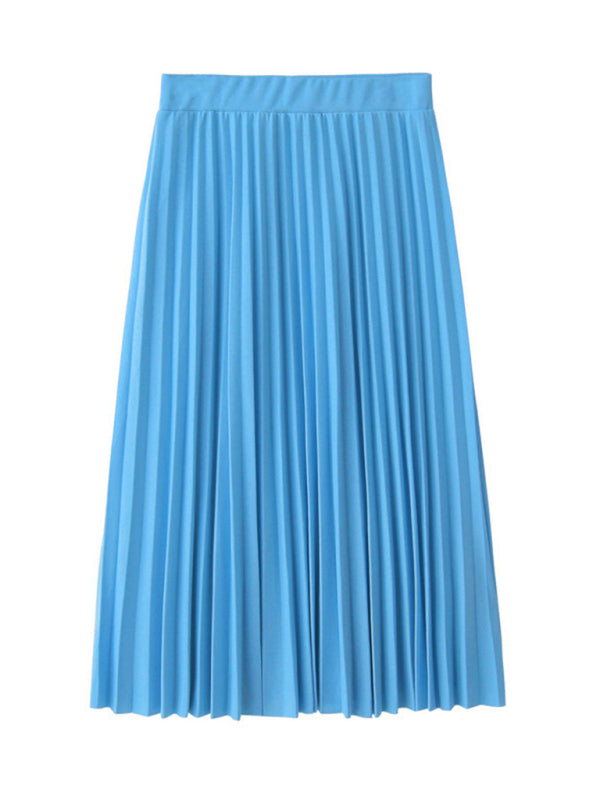 Pleated Knit Midi Skirt – Spring-Summer