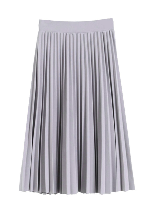 Pleated Knit Midi Skirt – Spring-Summer