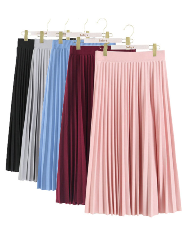 Pleated Knit Midi Skirt – Spring-Summer