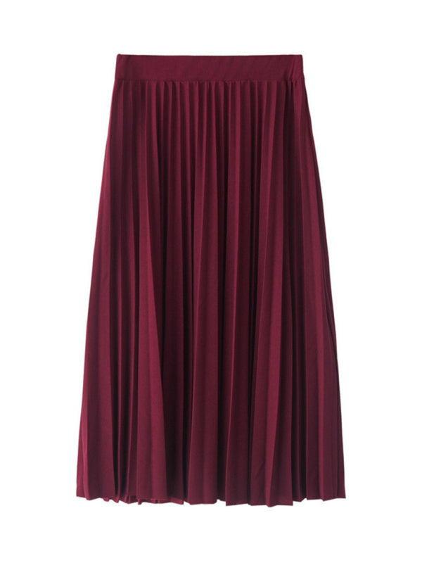 Pleated Knit Midi Skirt – Spring-Summer