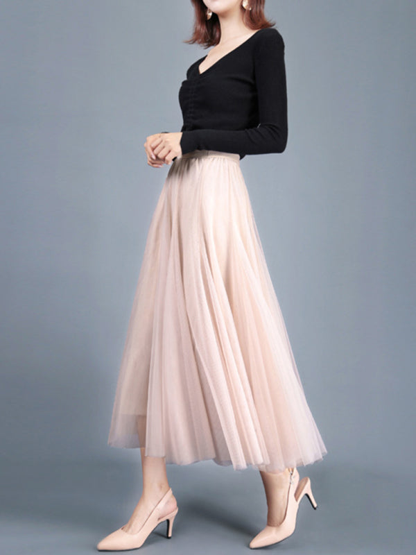 Chiffon High-Waist A-Line Skirt