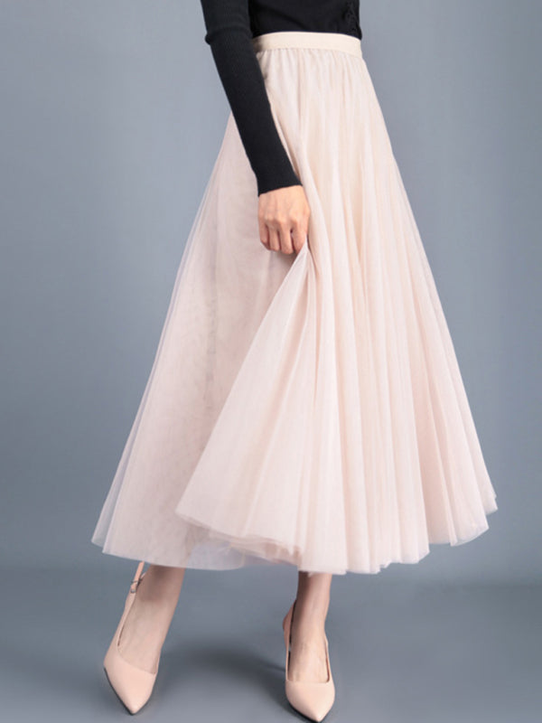 Chiffon High-Waist A-Line Skirt