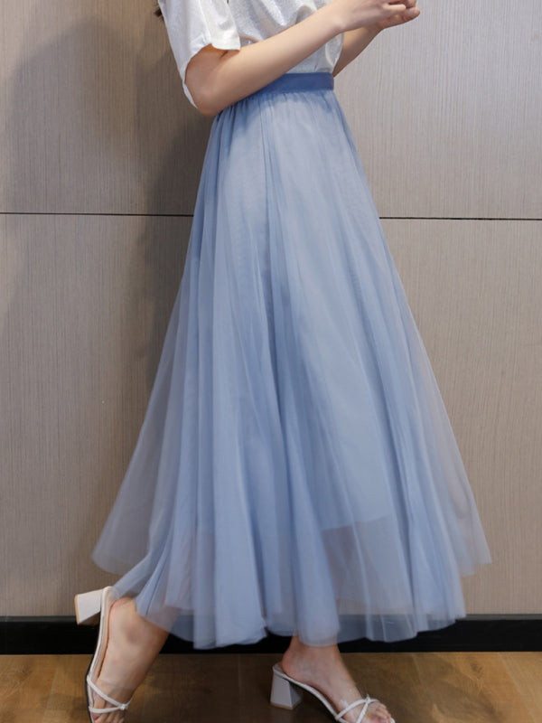 Chiffon High-Waist A-Line Skirt