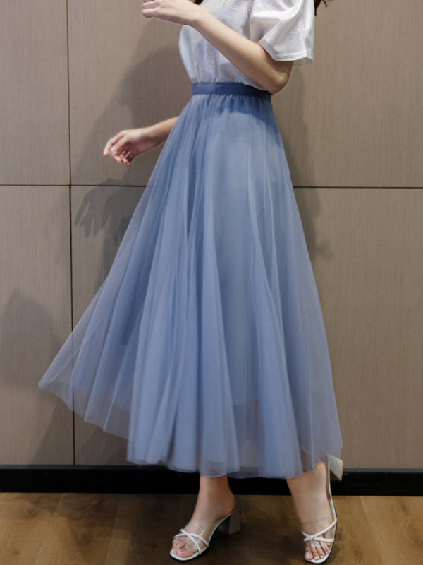 Chiffon High-Waist A-Line Skirt