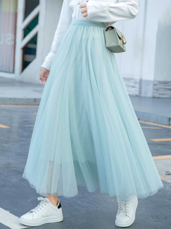 Chiffon High-Waist A-Line Skirt