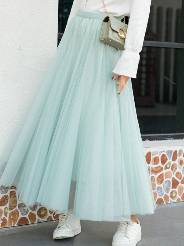 Chiffon High-Waist A-Line Skirt