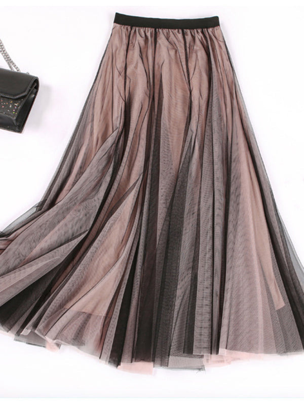 Chiffon High-Waist A-Line Skirt