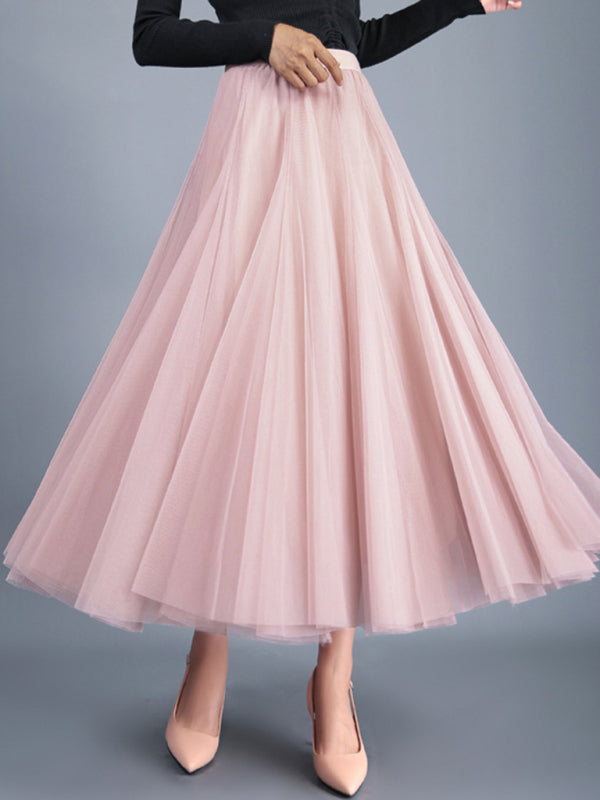 Chiffon High-Waist A-Line Skirt