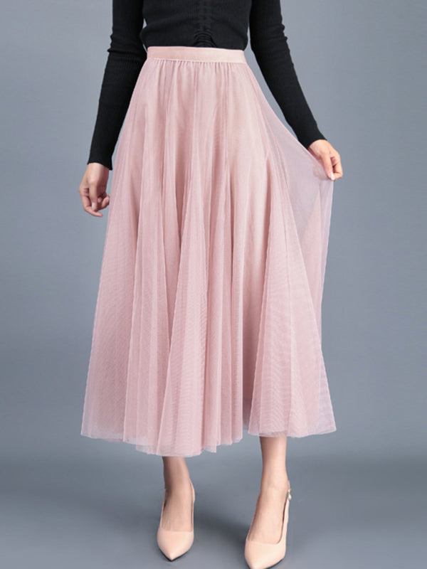 Chiffon High-Waist A-Line Skirt