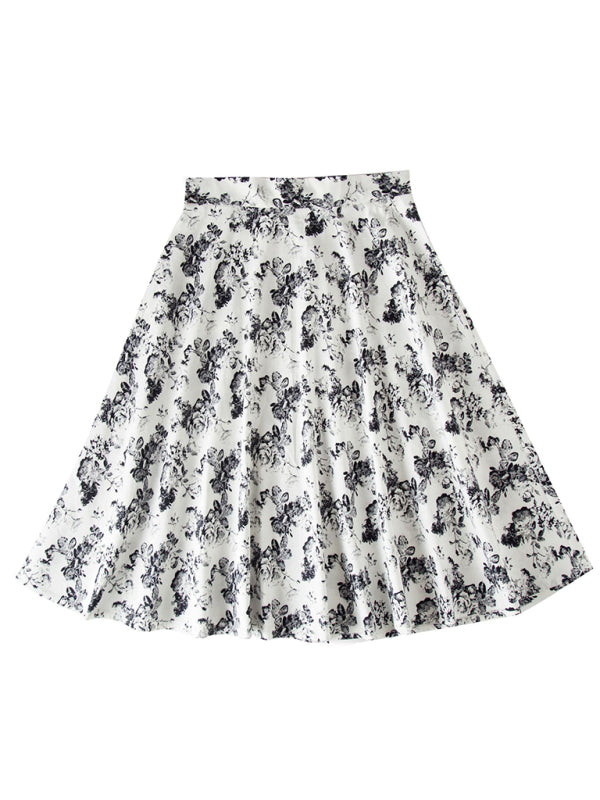 Casual A-Line Printed Skirt