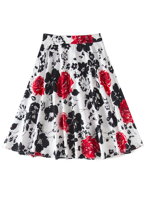 Casual A-Line Printed Skirt