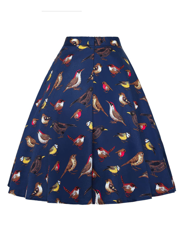 Casual A-Line Printed Skirt