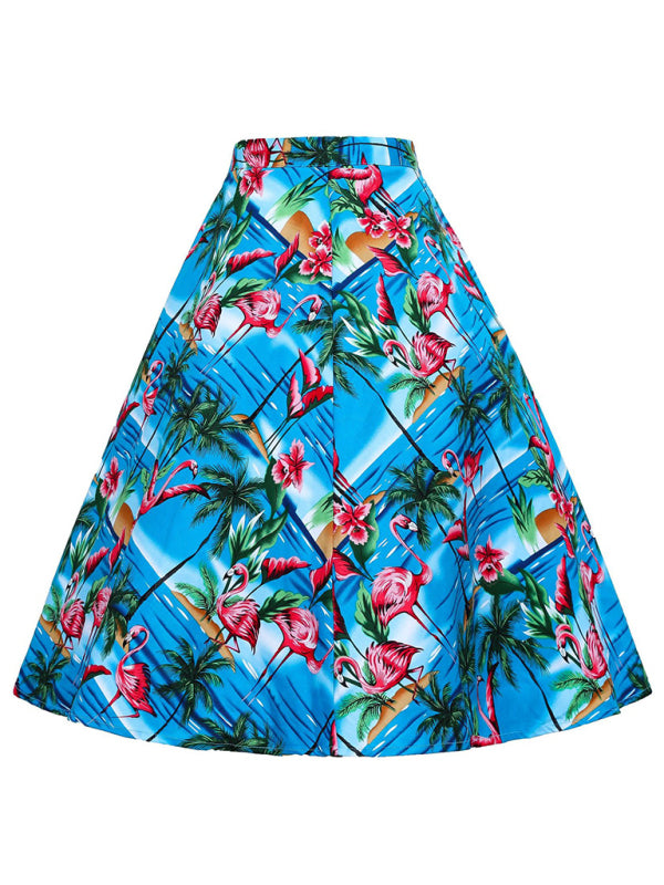 Casual A-Line Printed Skirt
