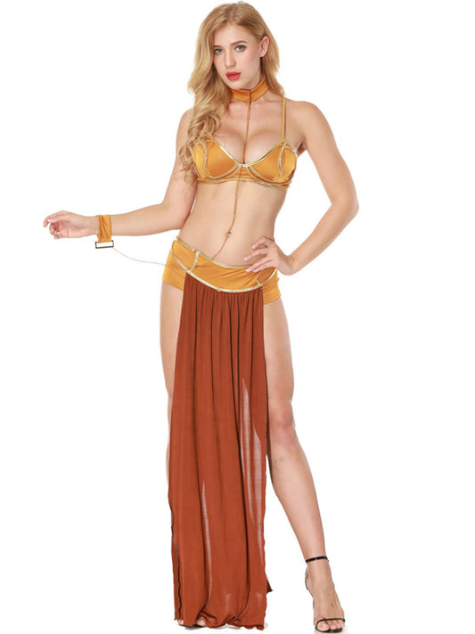 Women's Halloween Dance Queen Long Costume Dress