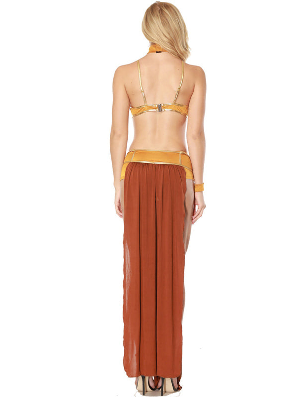 Women's Halloween Dance Queen Long Costume Dress