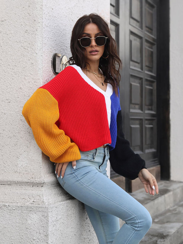 Women's Colorblock Knit Cardigan
