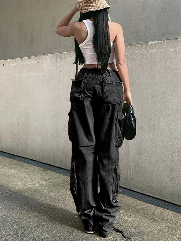 High Waist Wide Leg Cargo Pants