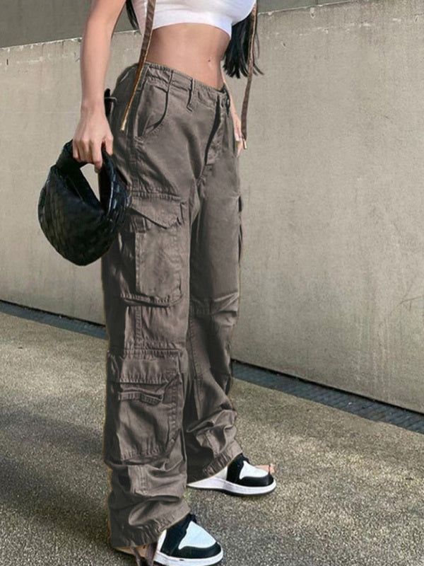 High Waist Wide Leg Cargo Pants