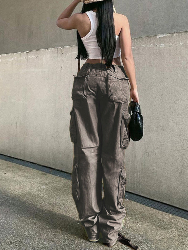 High Waist Wide Leg Cargo Pants