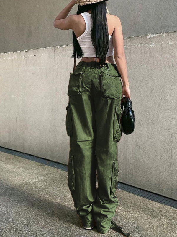 High Waist Wide Leg Cargo Pants