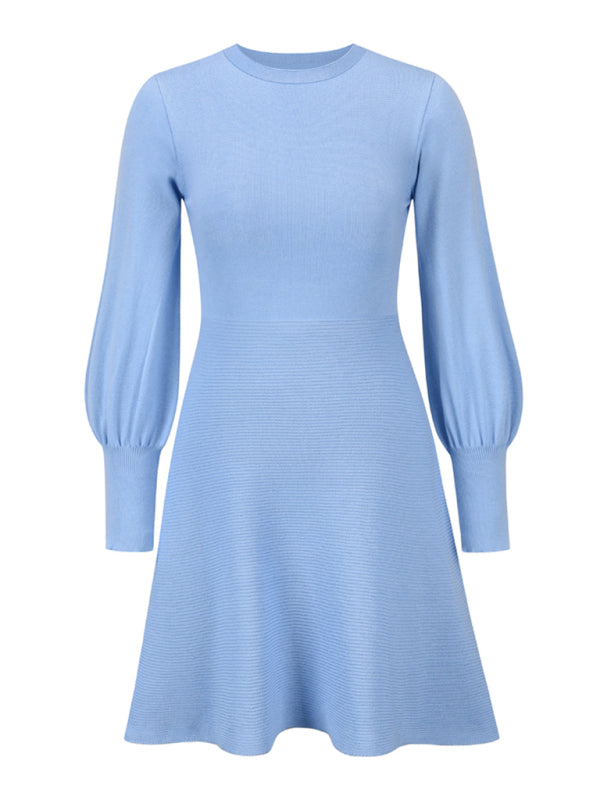 Slim Fit Long Sleeve Knit Sweater Dress – Elegant Fall & Winter Style