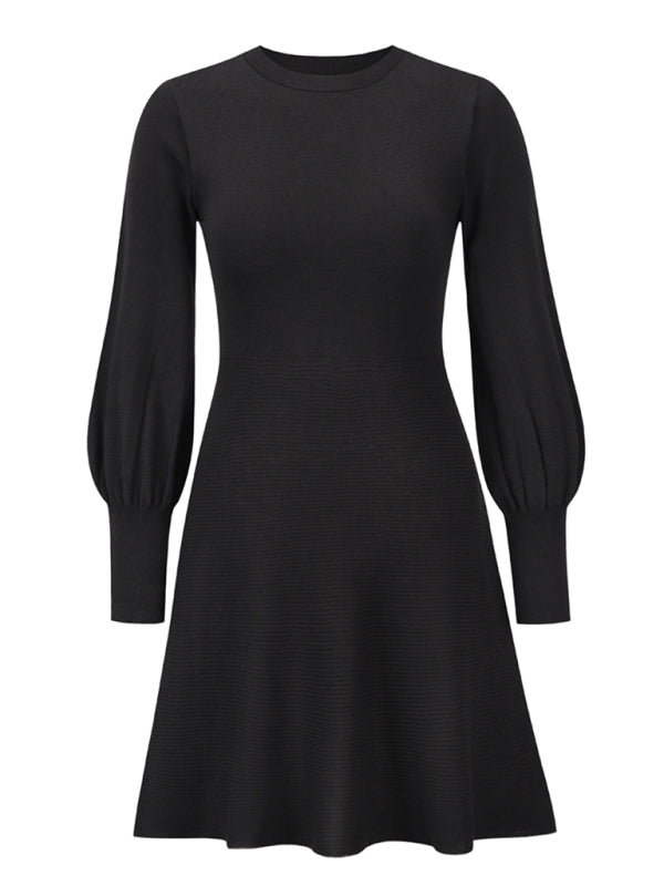 Slim Fit Long Sleeve Knit Sweater Dress – Elegant Fall & Winter Style