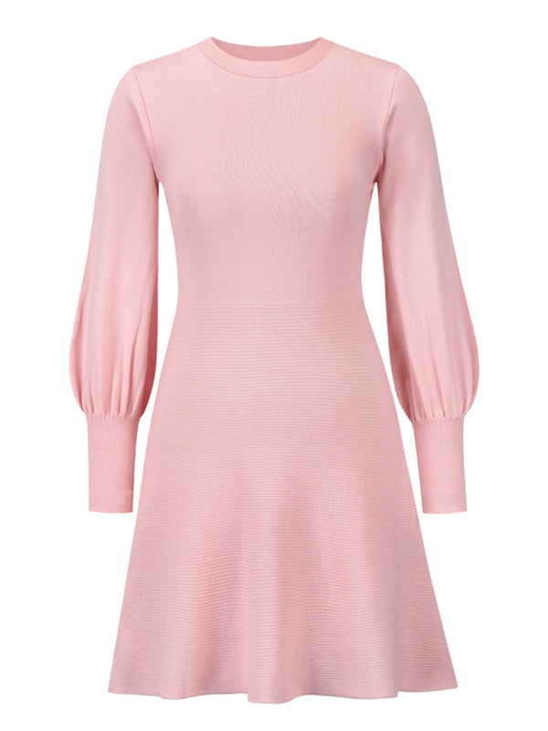 Slim Fit Long Sleeve Knit Sweater Dress – Elegant Fall & Winter Style